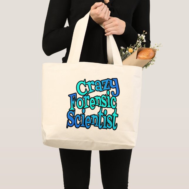 Crazy Forensist Scientist Tote Bag Jumbo Tygkasse (Framsida (produkt))