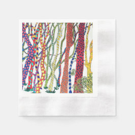Crazy Forest lycklig färglös Pappersservett