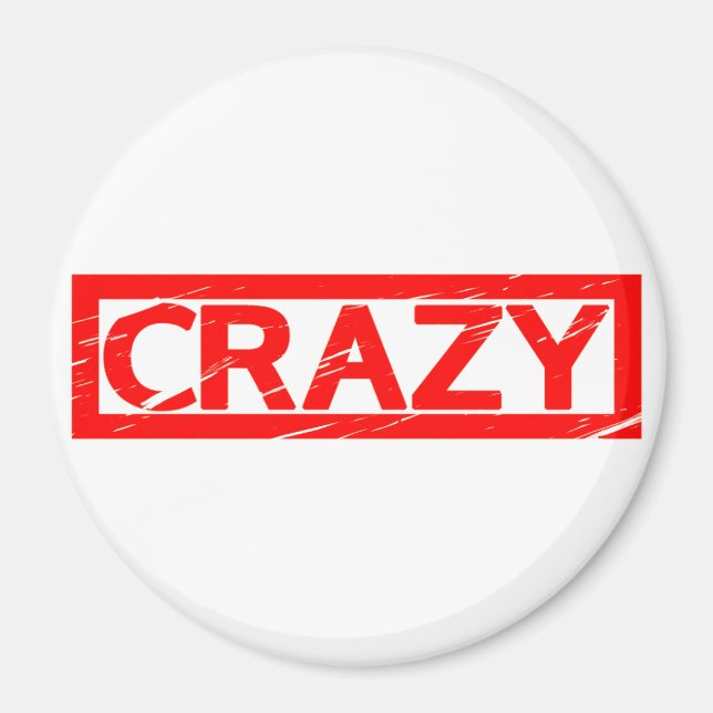 Crazy Frimärke Magnet (Framsidan)