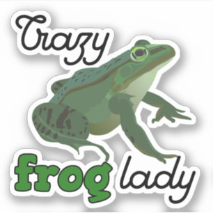Crazy Frog Dam Frog älskare-gåvor Klistermärken