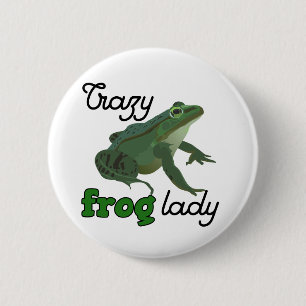 Crazy Frog Dam Frog älskare-gåvor Knapp