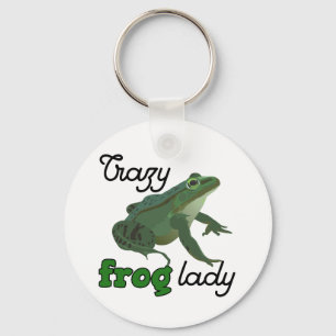 Crazy Frog Dam Frog älskare-gåvor Nyckelring