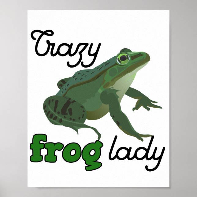 Crazy Frog Dam Frog älskare-gåvor Poster (Framsidan)