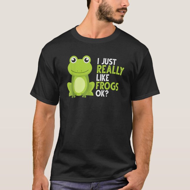 Crazy Frog Jag bara Verkligen som Frogs OK T Shirt (Framsida)