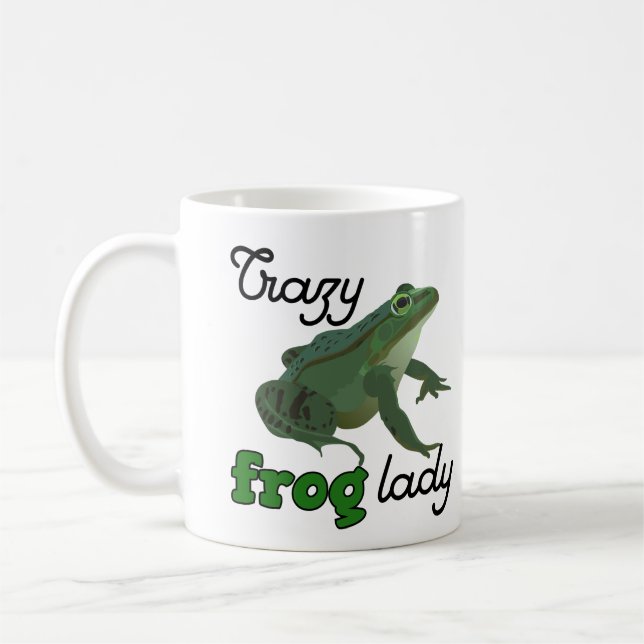 Crazy Frog Lady Frog lover gifts Kaffemugg (Vänster)