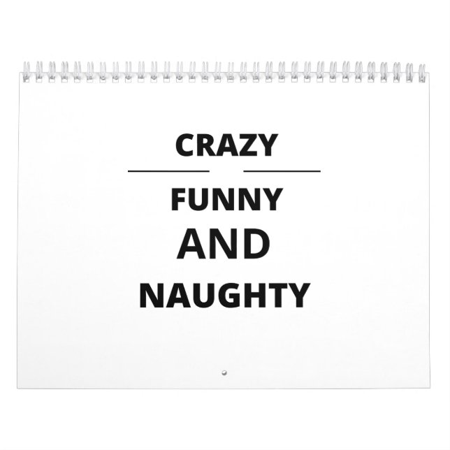 CRAZY FUNNY AND NAUGHTY KALENDER (Omslag)