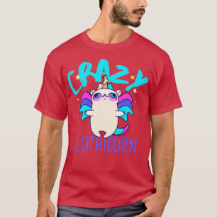 Crazy Funny Psychedelic Sloth Unicorn Hybrid Mix T Shirt