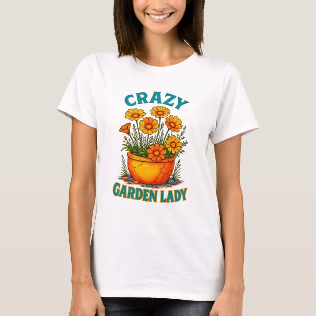 Crazy Garden Dam T-shirt design (Framsida)