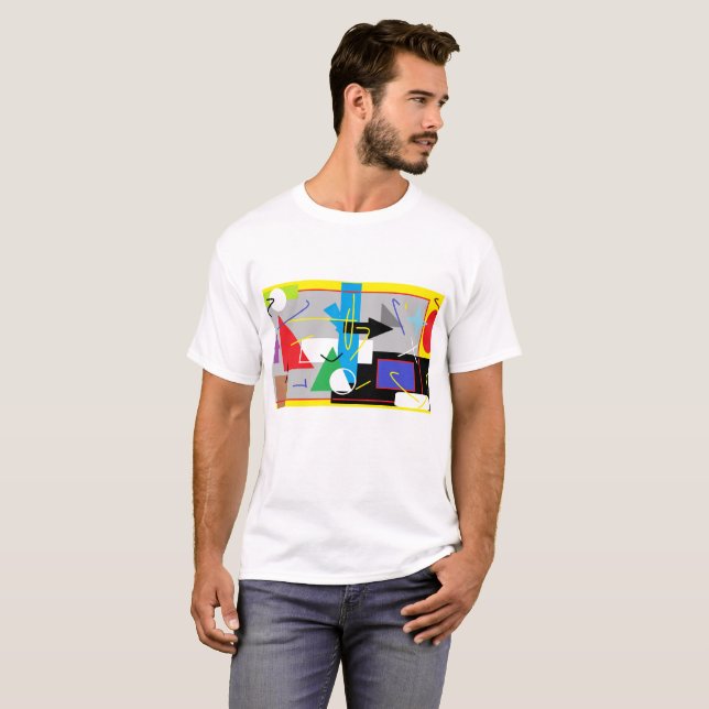 Crazy Geometry T-Shirt (Hel framsida)