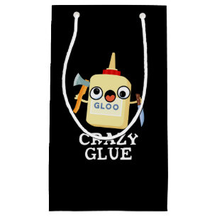 Crazy Glue Funny Toppen Glue Pun Mörk BG