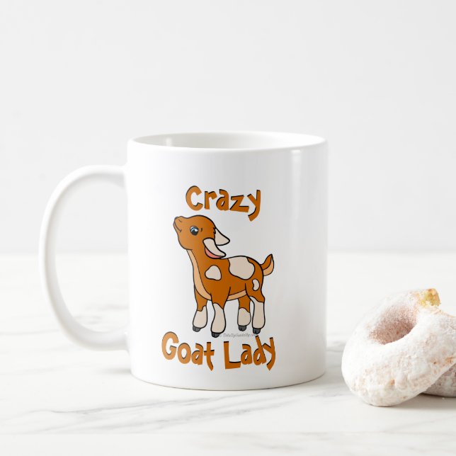 CRAZY GOAT DAM | av totaltGoatally™ Kaffemugg (Med munk)