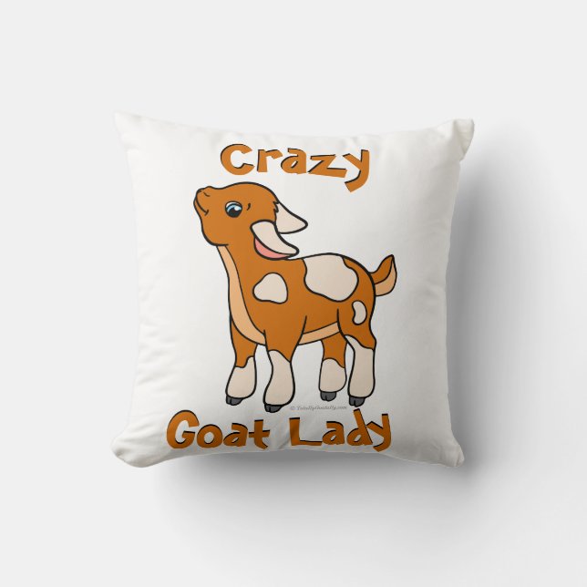 CRAZY GOAT DAM | av totaltGoatally™ Kudde (Framsida)
