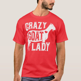 Crazy Goat Dam Funny Goats Älskare Farm Farmer Gif T Shirt