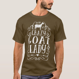 Crazy Goat Dam Funny Goats Älskare Farm Farmer Gif T Shirt