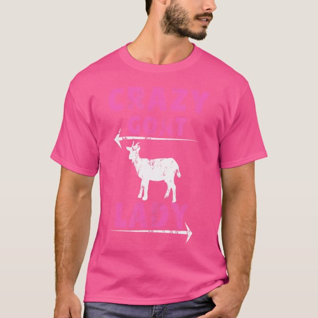 Crazy Goat Dam Funny Goats Älskare Farmer T Shirt (Framsida)