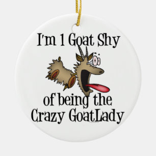 Crazy Goat Dam GetYerGoat Julgransprydnad Keramik