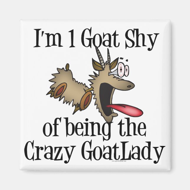 Crazy Goat Dam GetYerGoat Magnet (Framsidan)