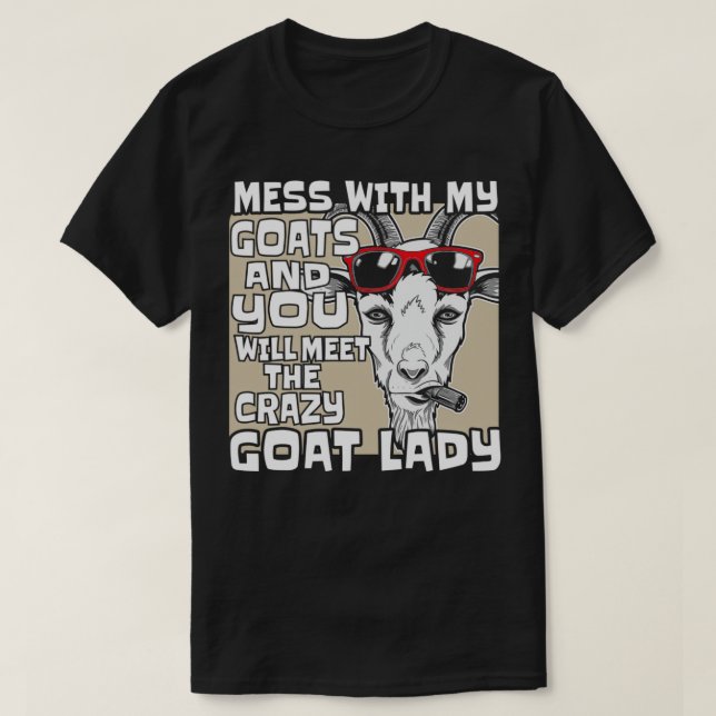 Crazy Goat Girl säger att kvinnor T Shirt (Design framsida)