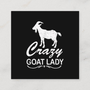 Crazy Goat Lady Shirt Goat, Goat Farmer Gift Fyrkantigt Visitkort