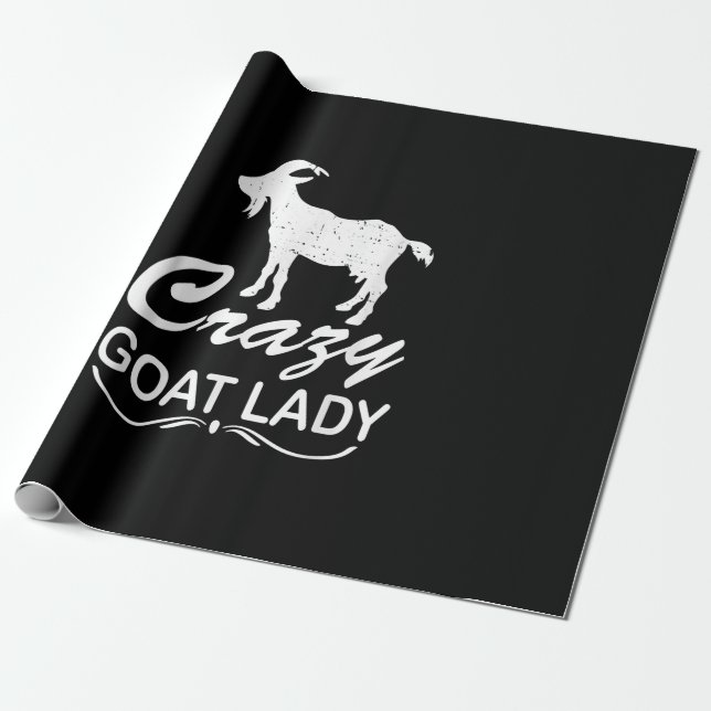 Crazy Goat Lady Shirt Goat, Goat Farmer Gift Presentpapper (Utrullad)