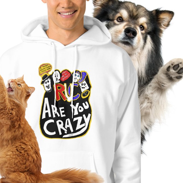 Crazy Good Vibes - Färgfull, brant Tecknad Hoodie (Skapare uppladdad)