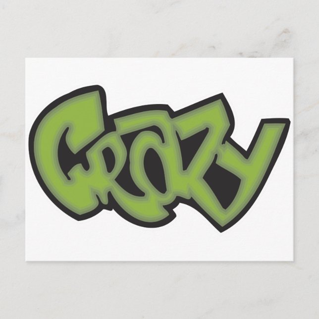 Crazy - Graffiti Vykort (Framsida)