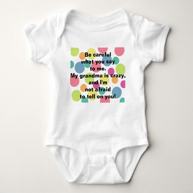 Crazy Grandma Infant T Shirt (Framsida)