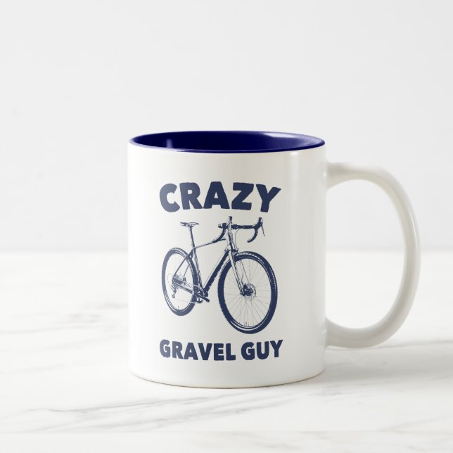 Crazy Gravel Guy Cycling Två-Tonad Mugg (Höger)