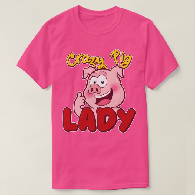 Crazy Gris Dam Gris Piglet Oink T Shirt (Design framsida)