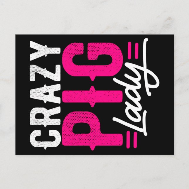 Crazy Gris | DAM | Retro Gift Meddelande Vykort (Framsida)