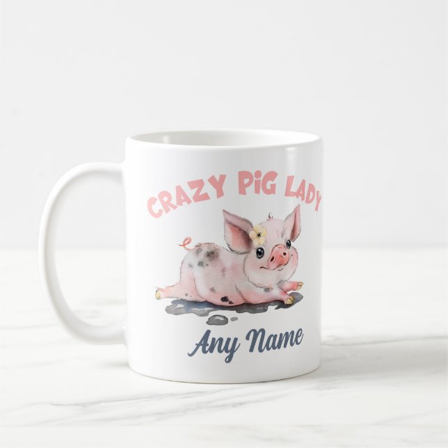 Crazy Gris Mugg, Gris Älskare Mugg, Personlig Gift Kaffemugg (Vänster)