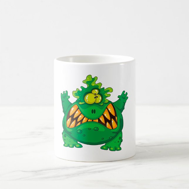 Crazy Grönt Monster Kaffemugg (Skapare uppladdad)