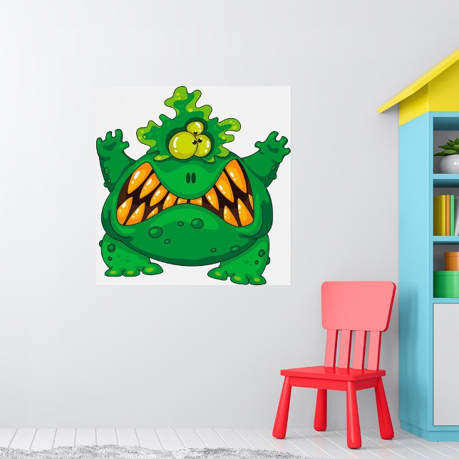 Crazy Grönt Monster Poster (Skapare uppladdad)