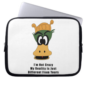 Crazy Grönt Tecknad Anka Different Reality Laptop Fodral