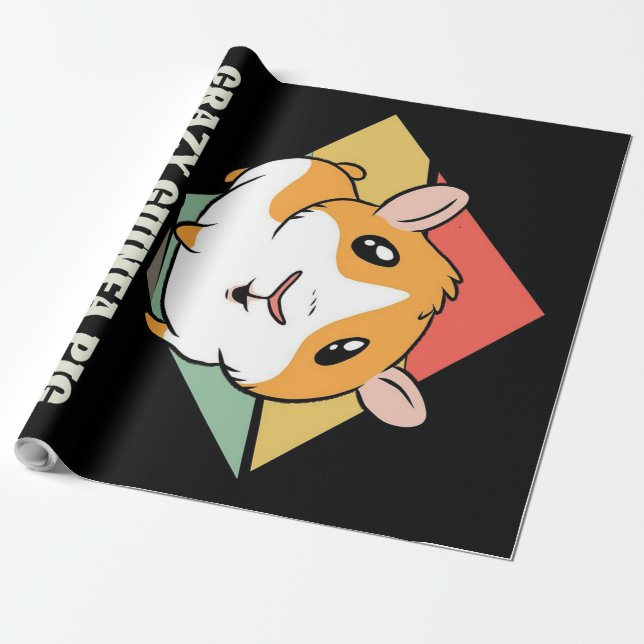 Crazy Guinea Gris Dam Älskare-gåvor Presentpapper (Utrullad)