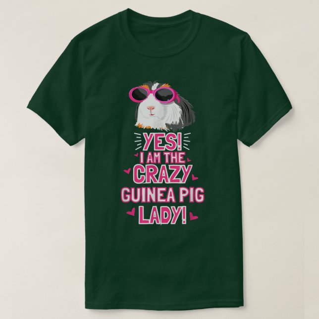 Crazy Guinea Gris Dam Clothing Gift Guinea Gris T Shirt (Design framsida)