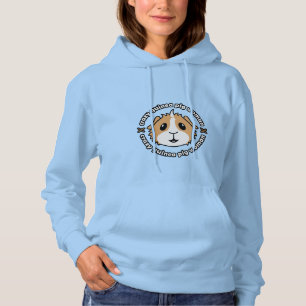 Crazy Guinea Gris Woman Hoodie Sweatshirt Tröja