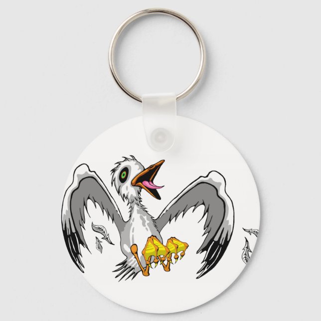 Crazy Gull Keychain Nyckelring (Framsida)