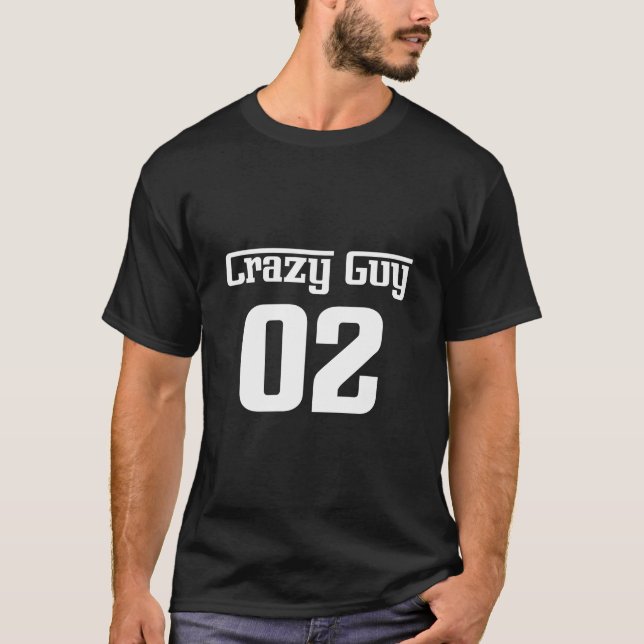 Crazy Guy för 3 T Shirt (Framsida)