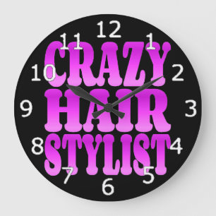 Crazy Hair Stylist Stor Klocka