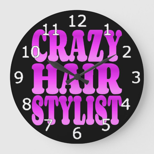 Crazy Hair Stylist Stor Klocka (Framsida)