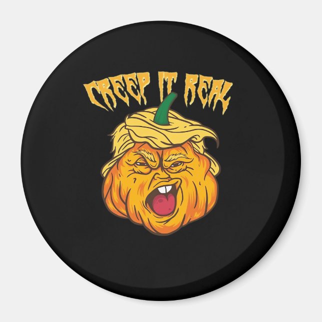 Crazy Halloween Pumpkin Trumpkin Costume Magnet (Framsidan)