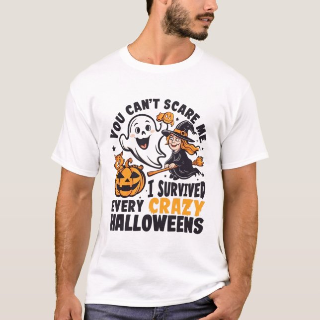 Crazy Halloween  T Shirt (Framsida)