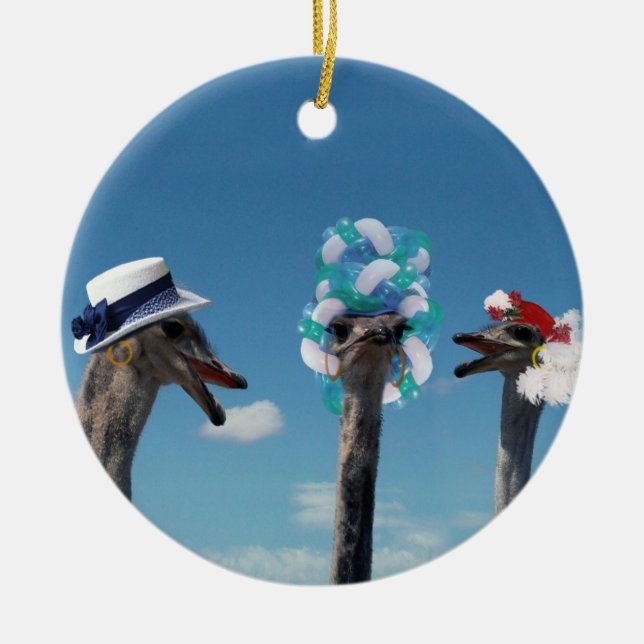 Crazy Hat Day i Tävling Julgransprydnad Keramik (Framsidan)