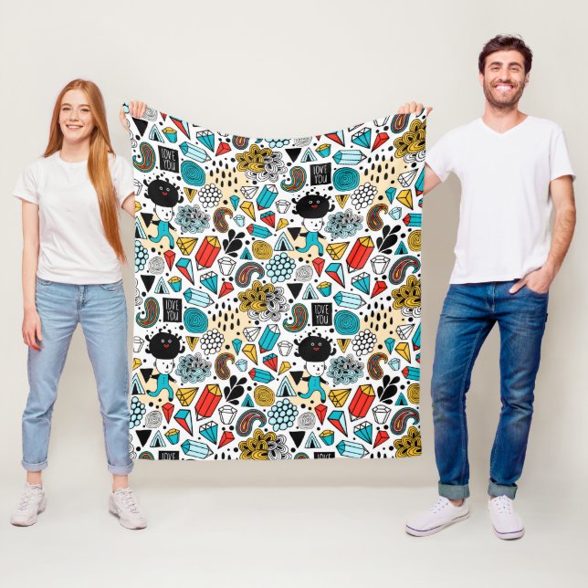 Crazy head fleecefilt (På plats)