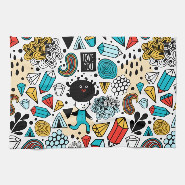 Crazy head kökshandduk (Horisontell)