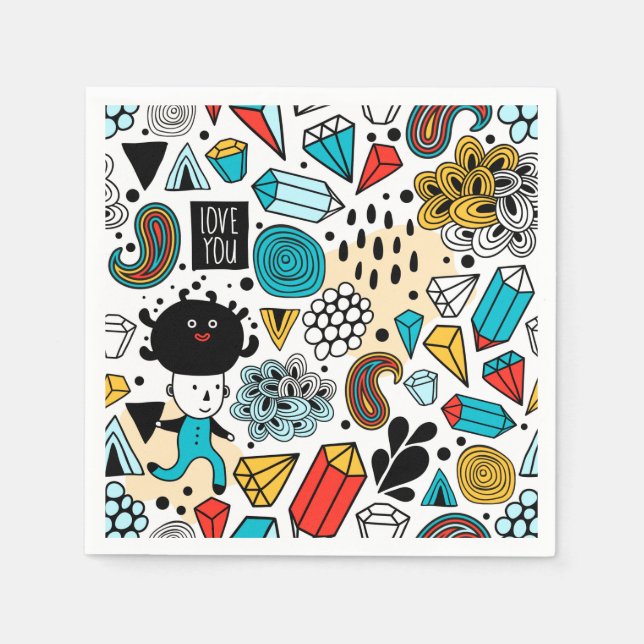 Crazy head pappersservett (Framsidan)