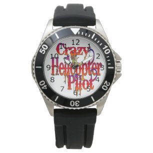 Crazy Helicopter Pilot Armbandsur