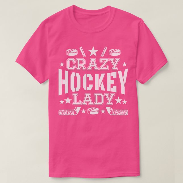 Crazy Hockey Dam Ice Hockey T Shirt (Design framsida)