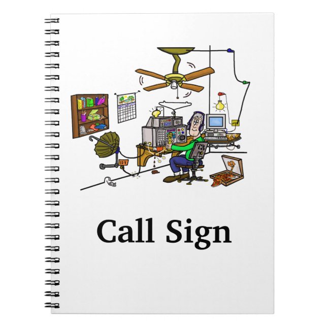 Crazy Home Brew Ham Radio Shack Note Bok Anteckningsbok Med Spiral (Framsidan)